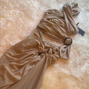 Bronx & Banco gold Tan Evening Dress